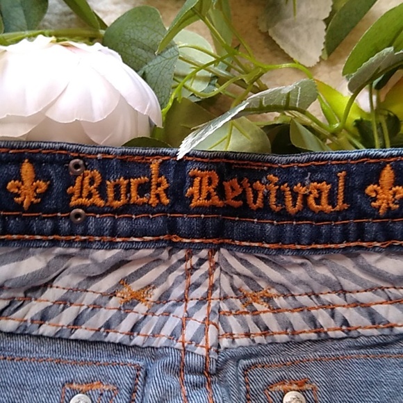 Rock Revival jeans with decorative pockets, distressing and extra stitching, - Picture 8 of 12